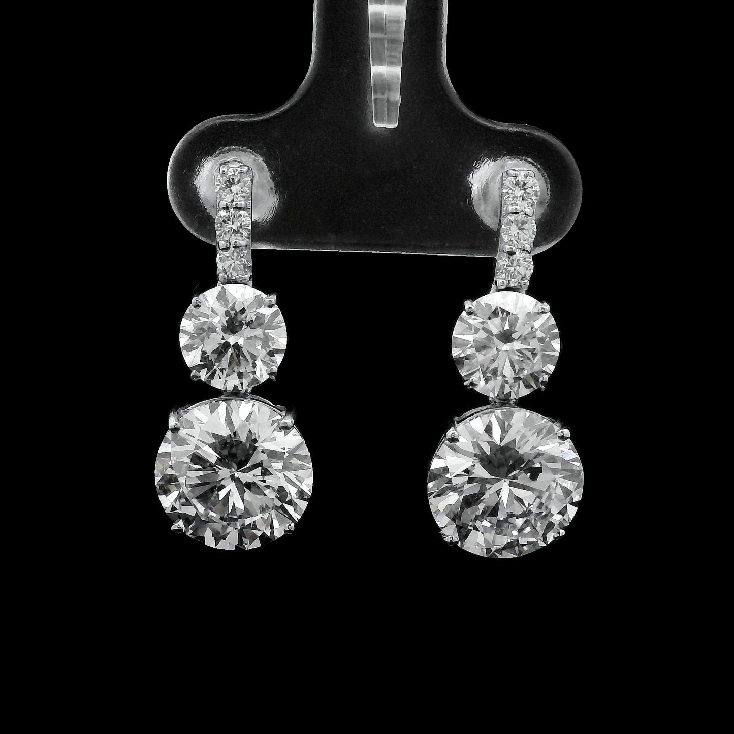 8.43 Ct Round Lab Grown Diamond 14K Gold Earrings