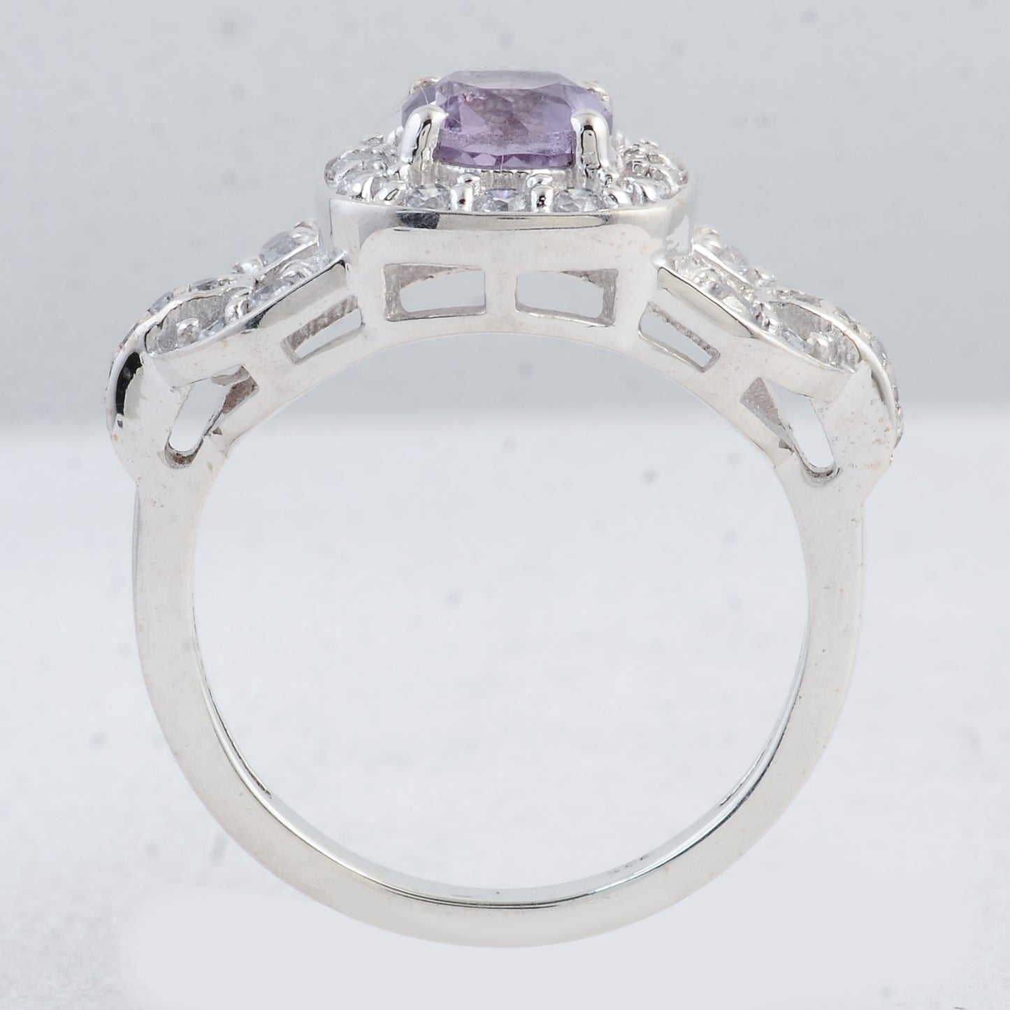2.52 Ct Round Amethyst 925 Sterling Silver Ring
