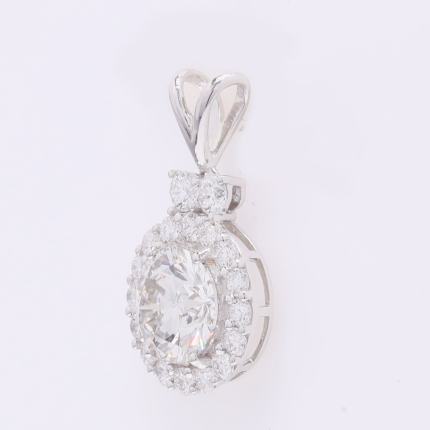 2.17 Carats Lab Grown Diamond 14K Gold Pendant