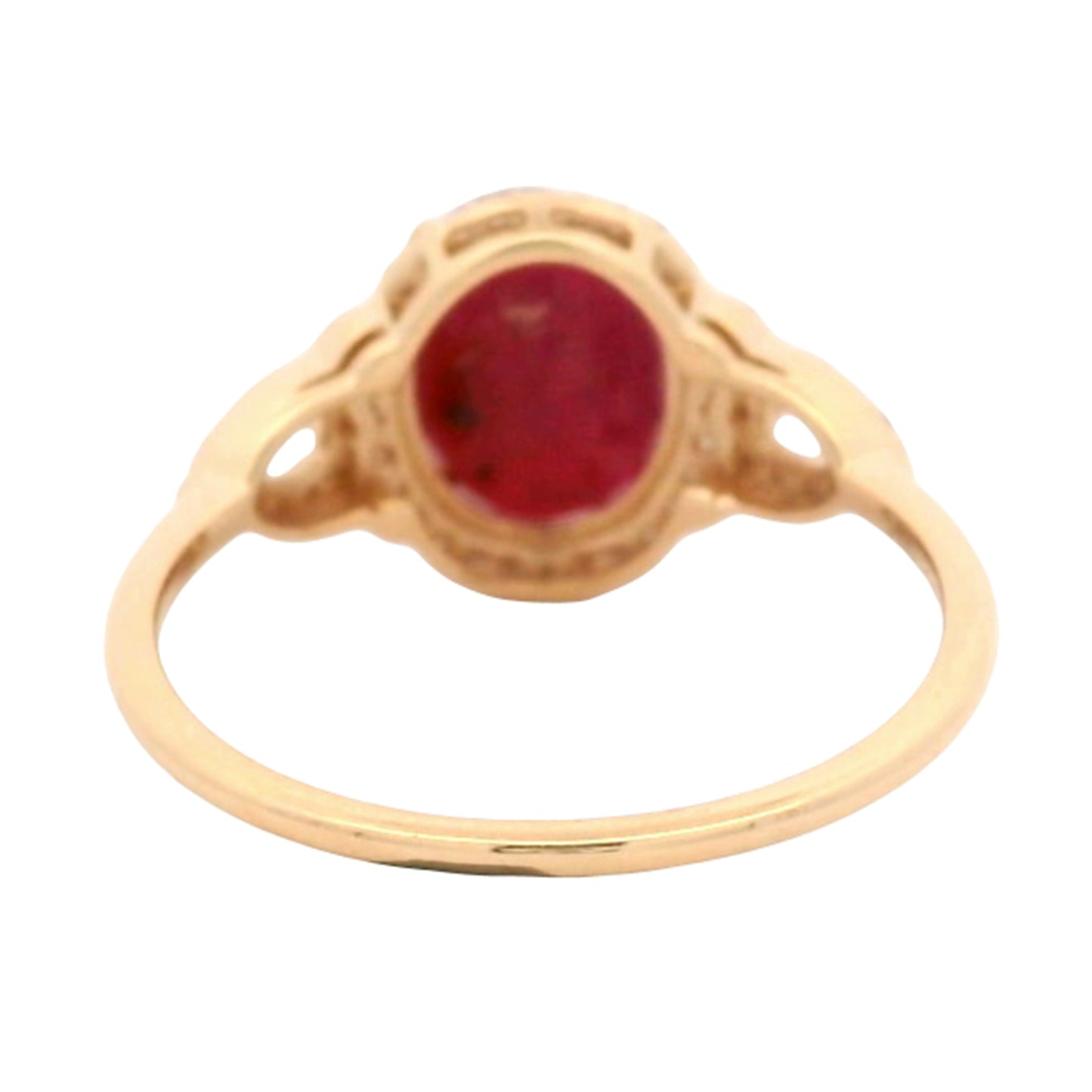 2.57 Ct Oval Mixed Cut Natural Corundum Ruby 14K Gold Ring