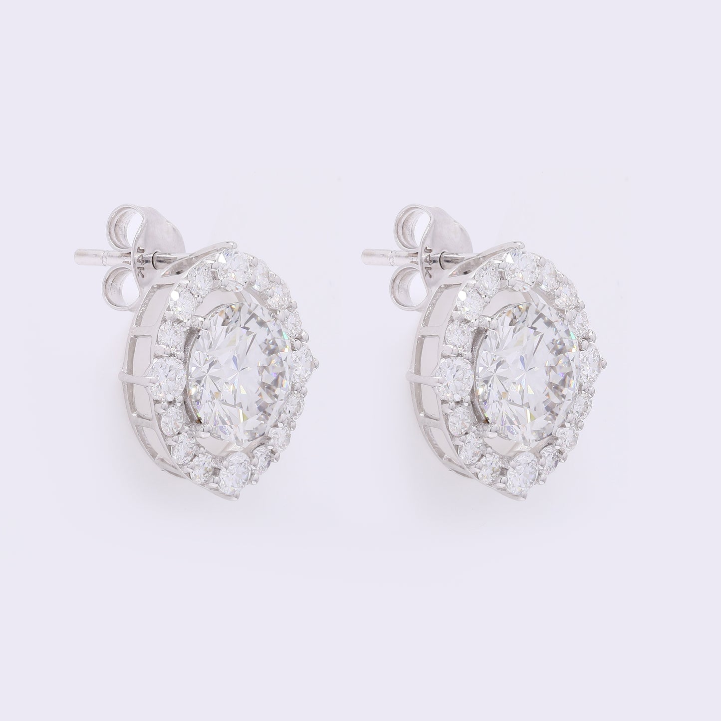 5.16 Carats Lab Grown Diamond 14K Gold Earrings