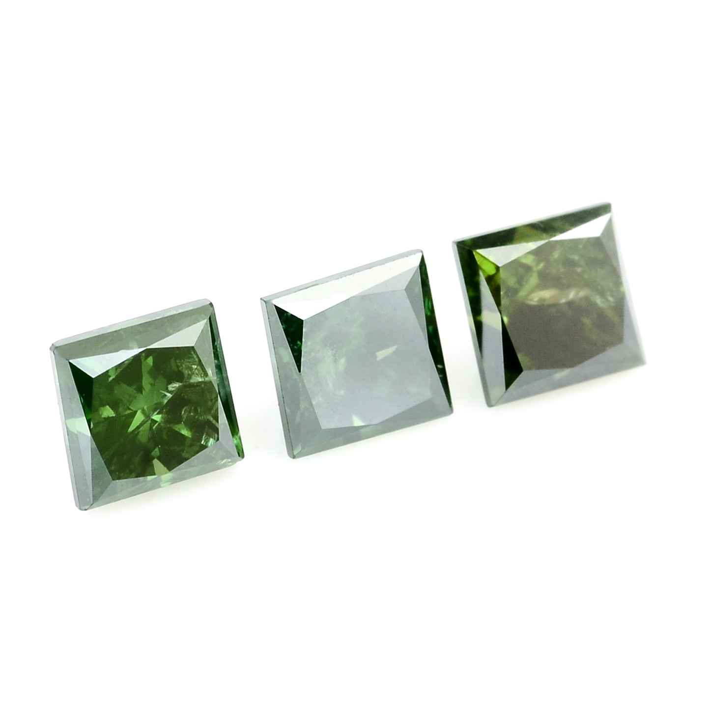 0.66 Green Diamond Sqaure Loose Gemstone