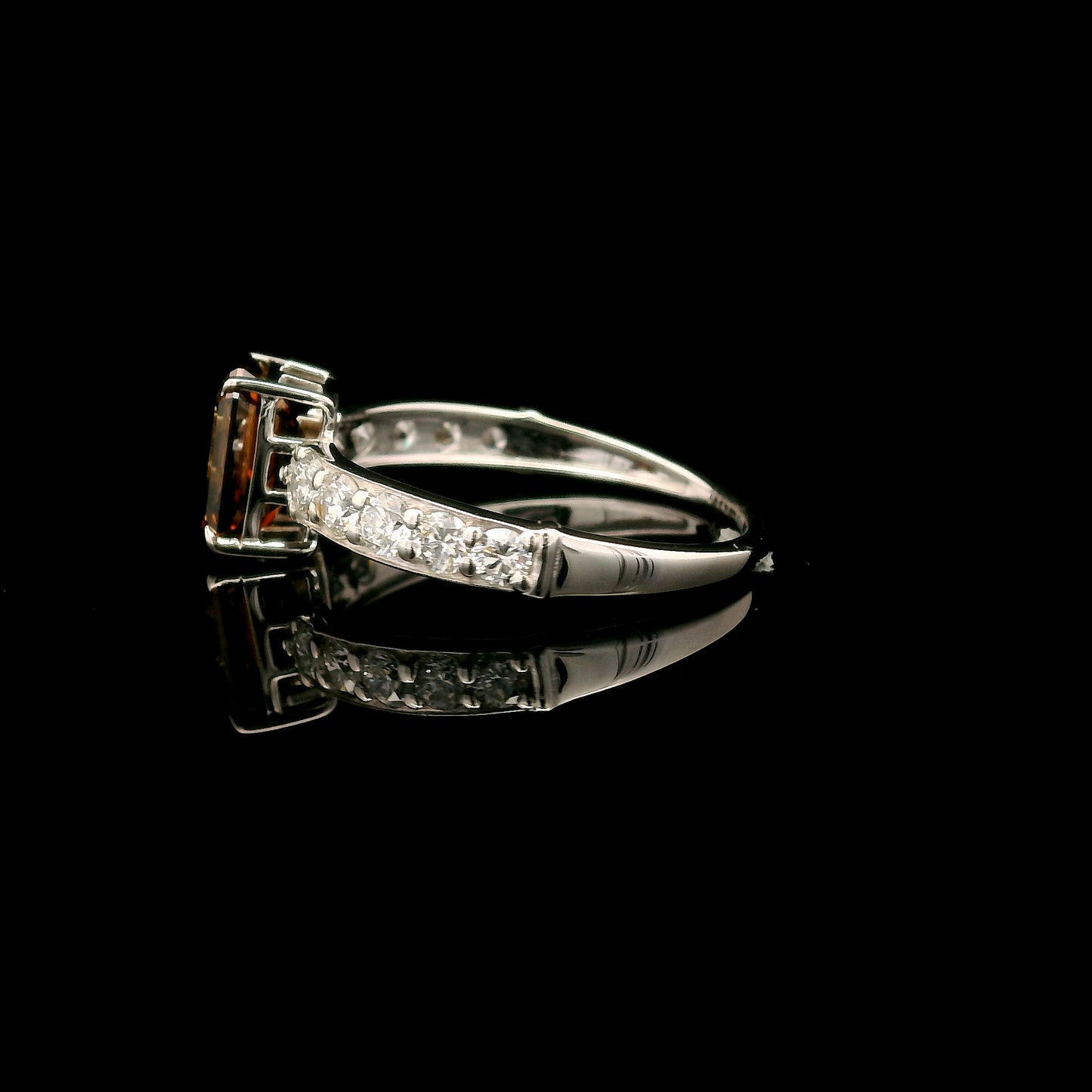 2.13 Carats Red Lab Grown Diamond 14K Gold Ring