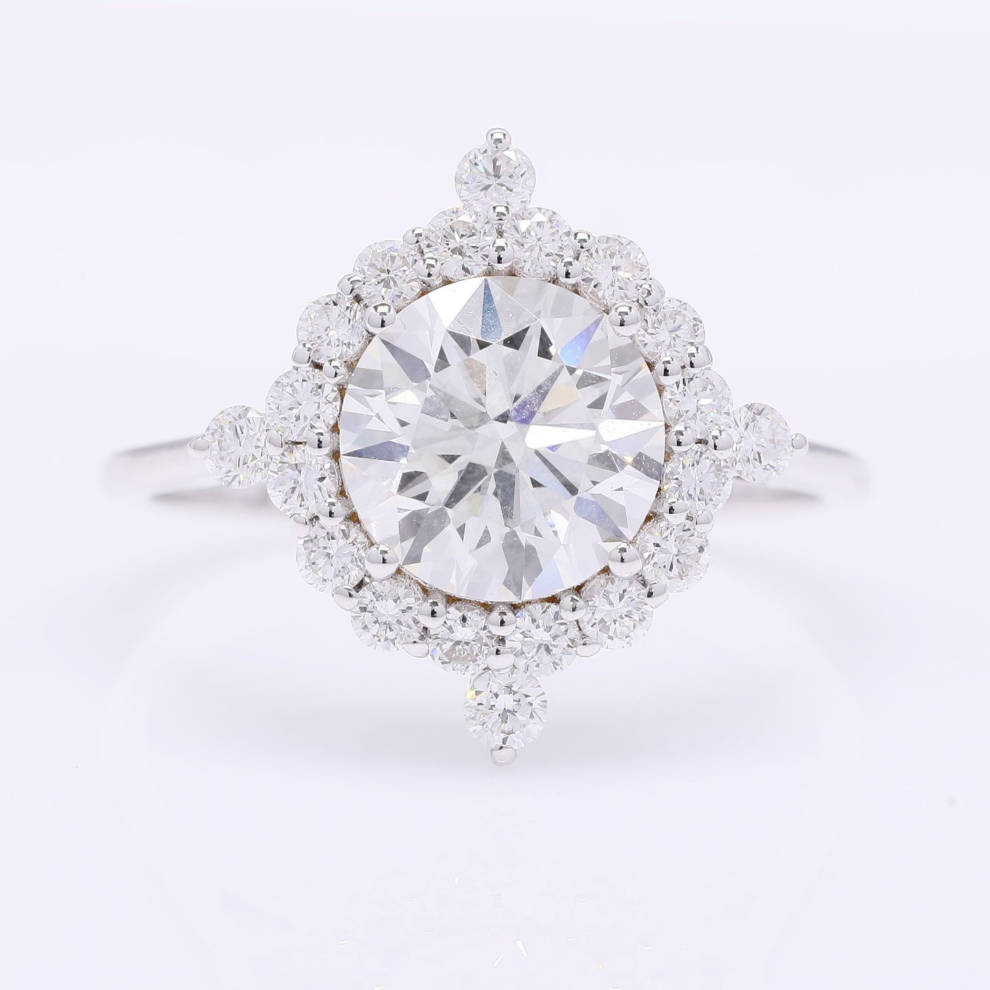 2.57 Carats Lab Grown Diamond 14K Gold Ring