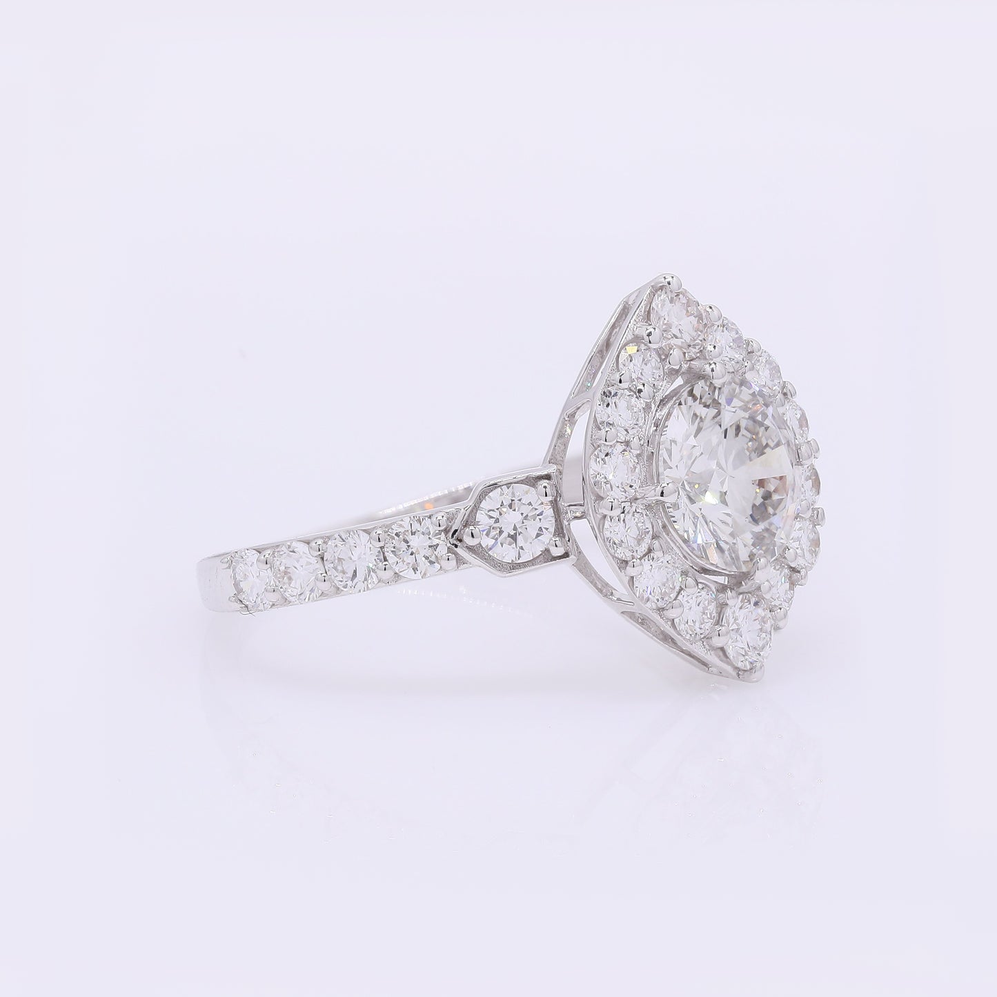 2.11 Carats Lab Grown Diamond 14K Gold Ring