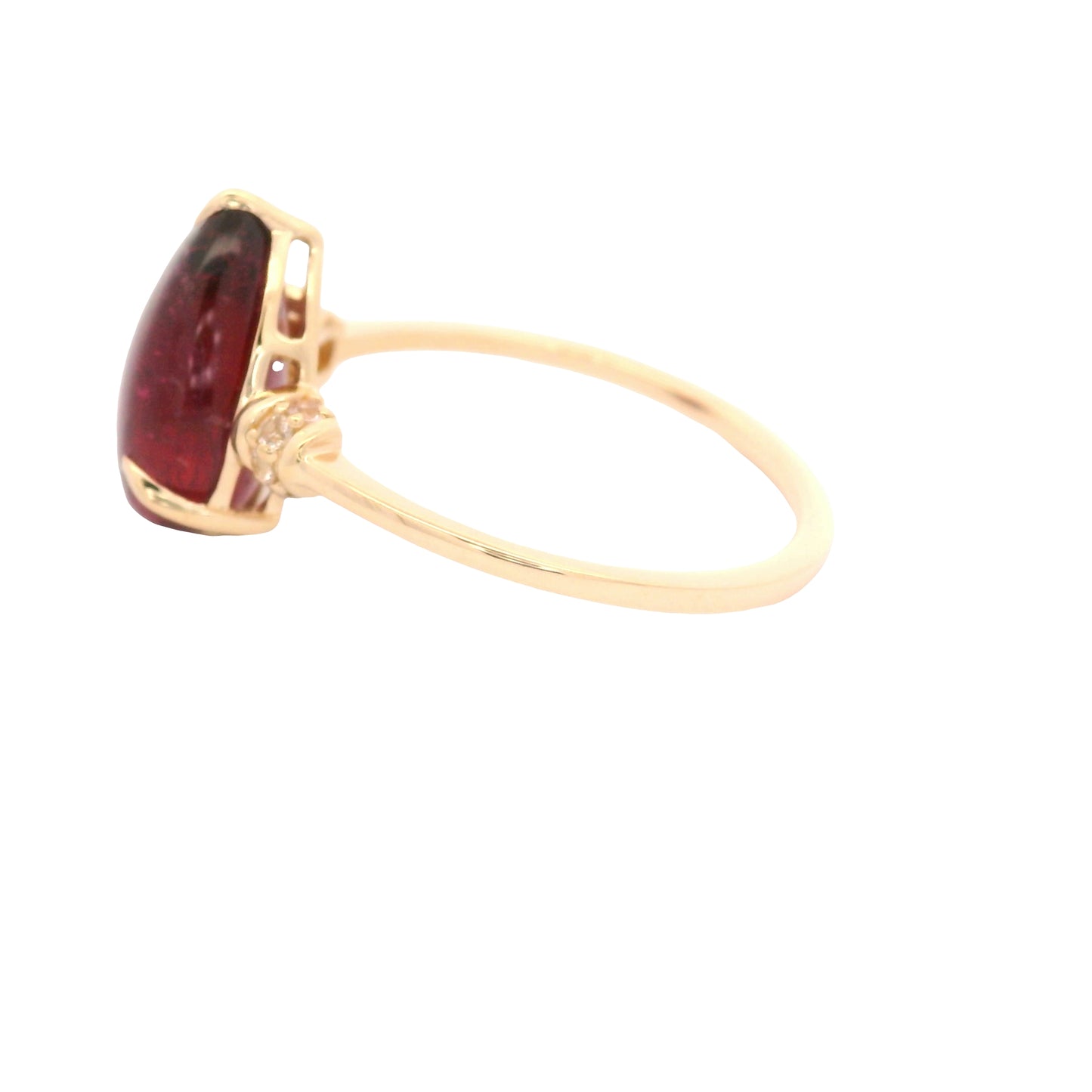 3.79 Ct Pear Tourmaline 14K Gold Ring