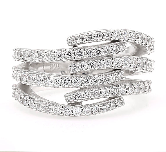 0.59 Ct Round Cubic Zirconia 925 Silver Ring