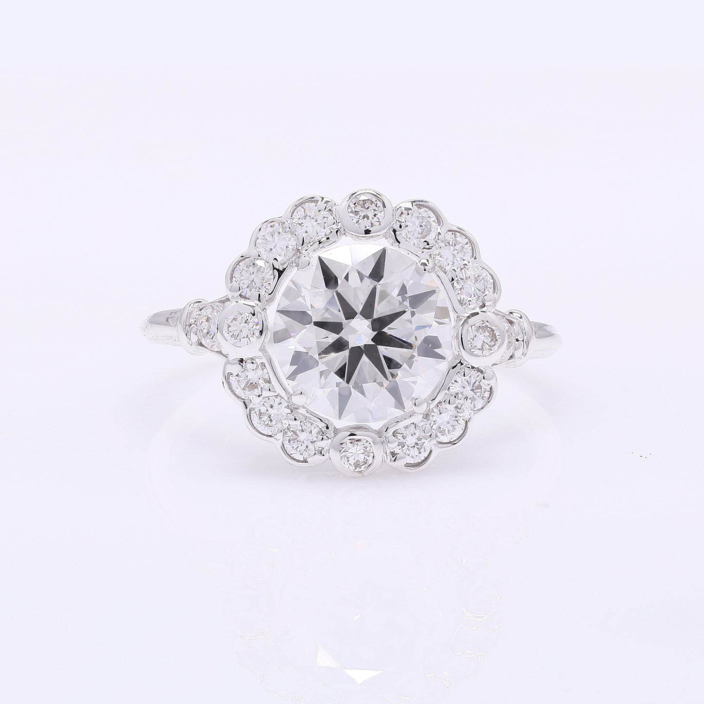 2.50 Carats Lab Grown Diamond 14K Gold Ring