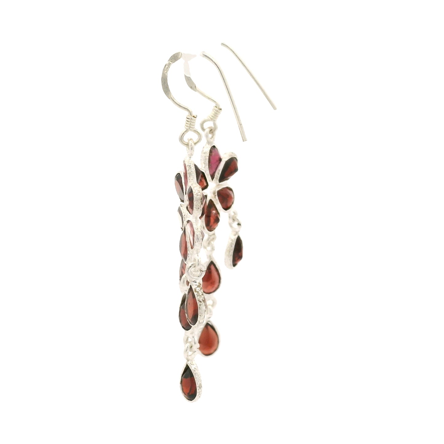11.10 Ct Garnet 925 Sterling Silver Earrings