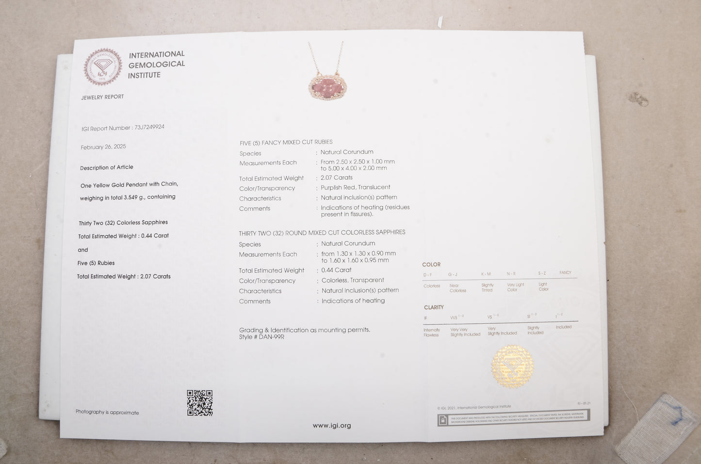 3.55 Ct Oval Mixed Cut Natural Codundum Ruby 14K Gold Pendant