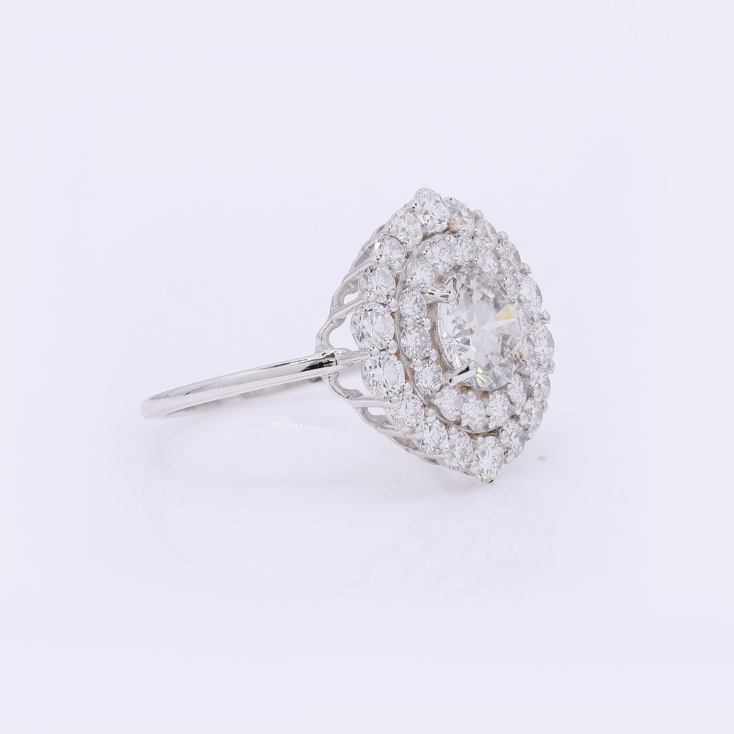 2.34 Carats Lab Grown Diamond 14K Gold Ring