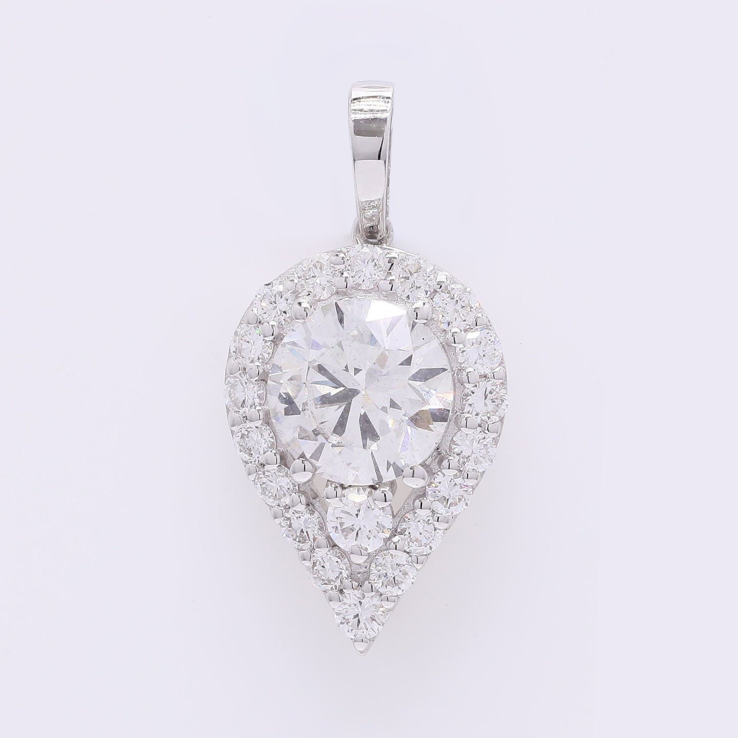 2.42 Carats Lab Grown Diamond 14K Gold Pendant