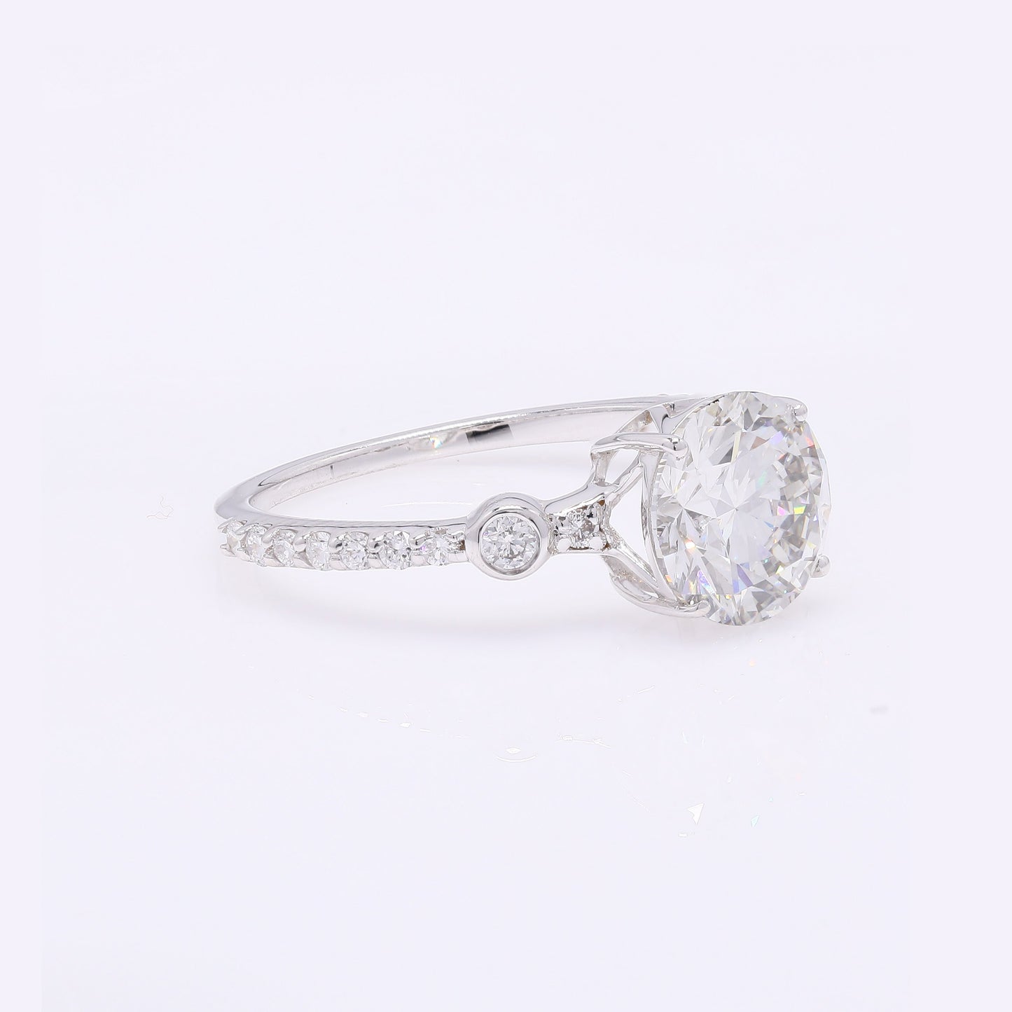 2.29 Carats Lab Grown Diamond 14K Gold Ring