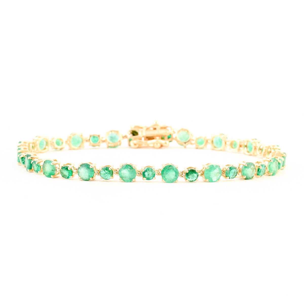 6.50 Carat Emerald 14K Gold Bracelet