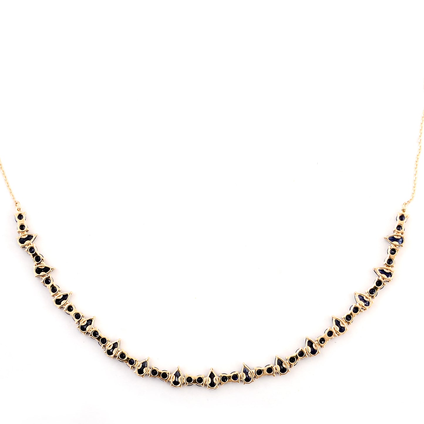 5.77 Ct Pear Sapphire 14K Gold Necklace