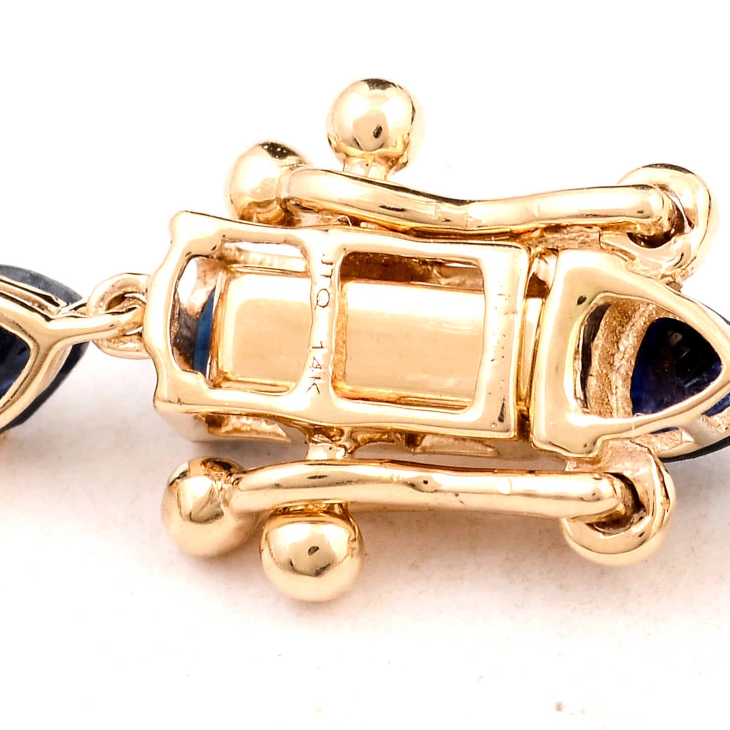 4.90 Ct Trillion Sapphire 14K Gold Bracelet
