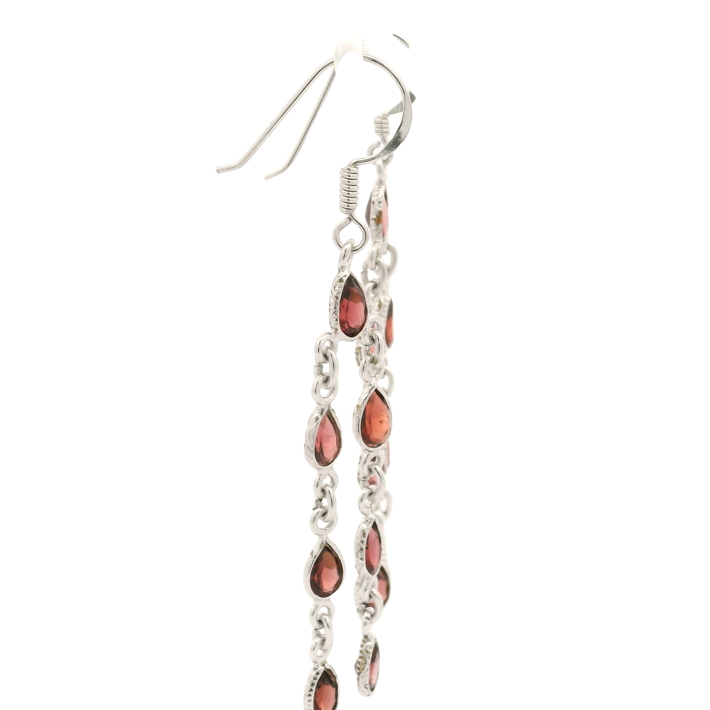 10.63 Ct Garnet 925 Sterling Silver Earrings