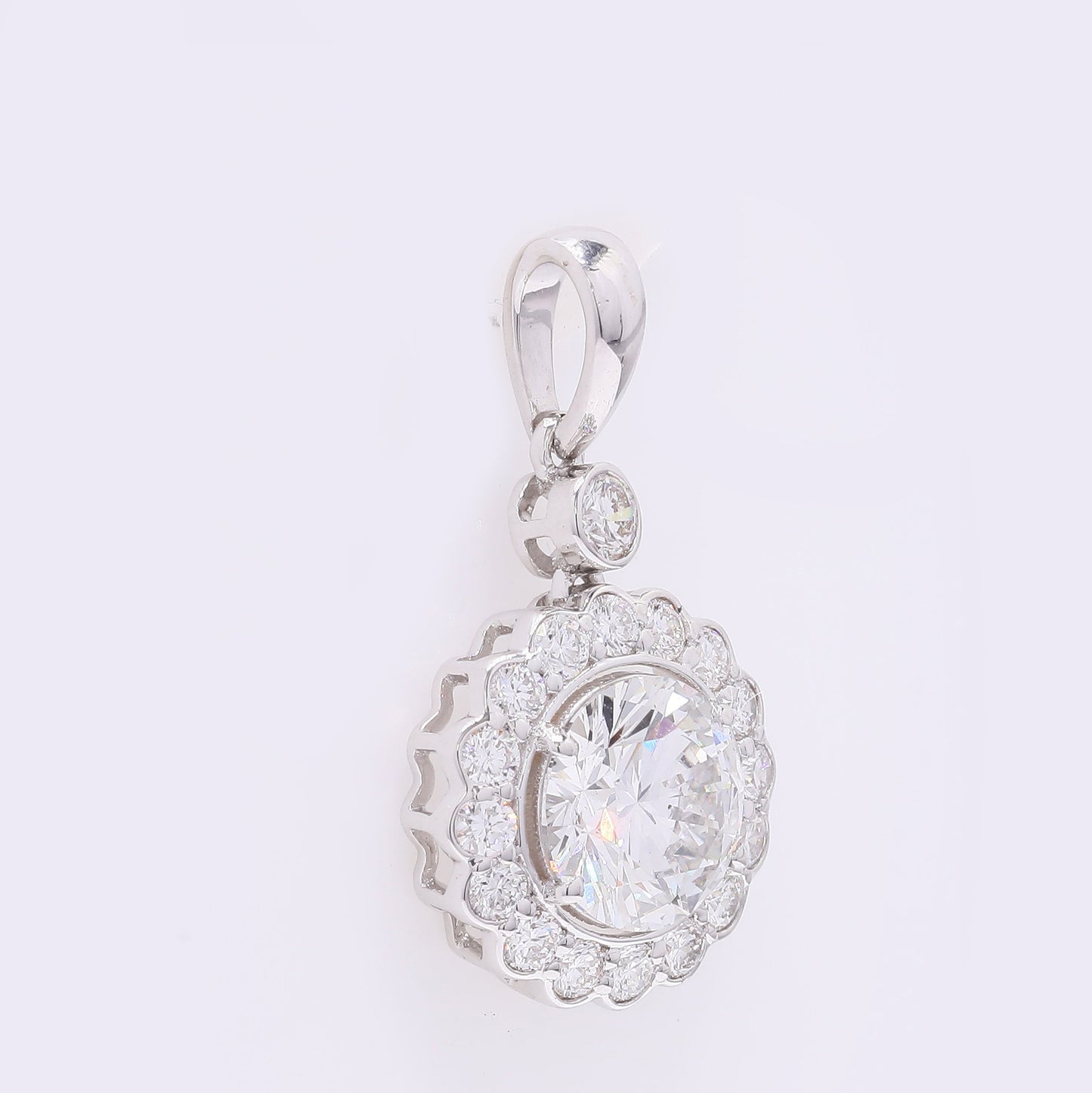 2.23 Carats Lab Grown Diamond 14K Gold Pendant