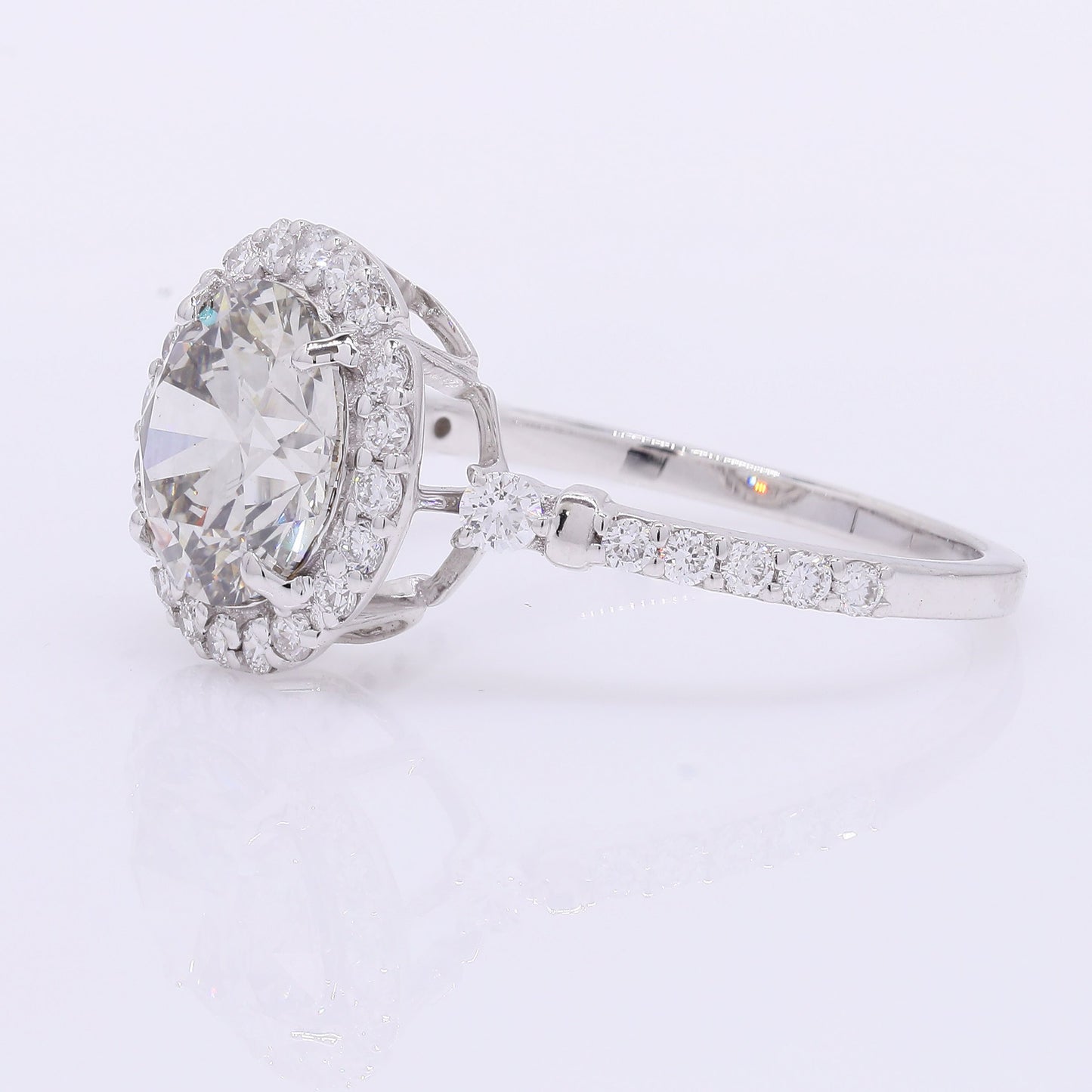 2.52 Carats Lab Grown Diamond 14K Gold Ring