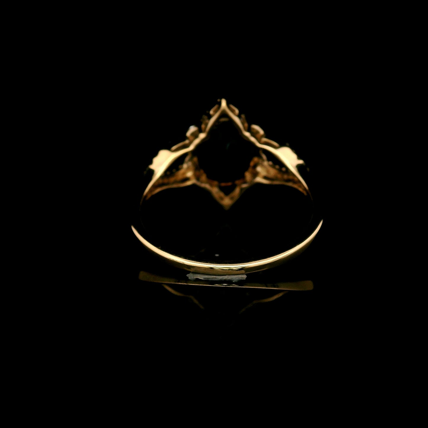 2.27 Ct Oval Mixed Cut Lab Grown Sapphire 14K Gold Ring
