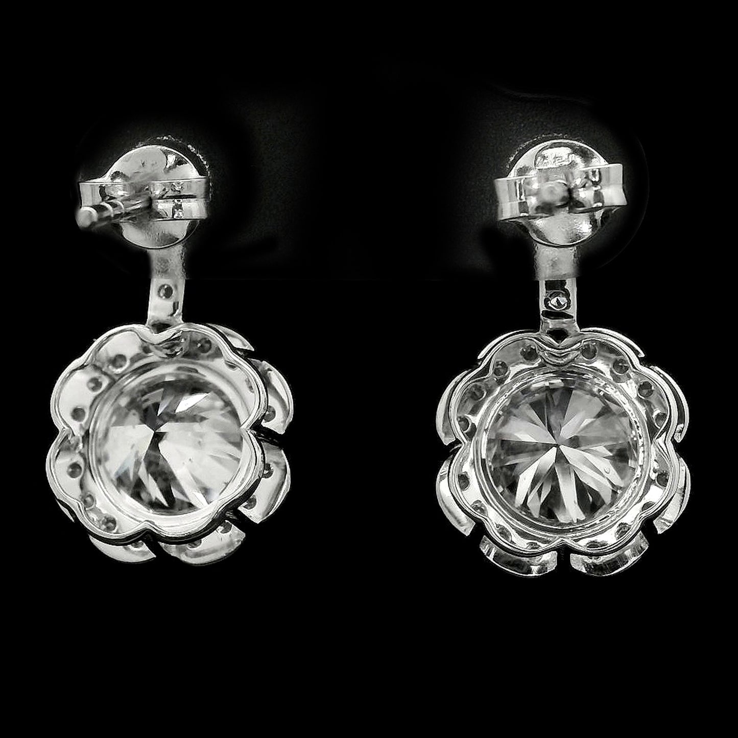 3.55 Carats Lab Grown Diamond 14K Gold Earrings