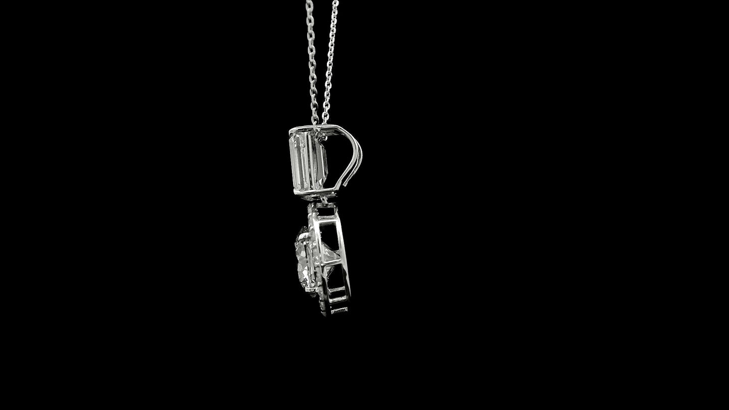 4.10 Carats Lab Grown Diamond 14K Gold Pendant