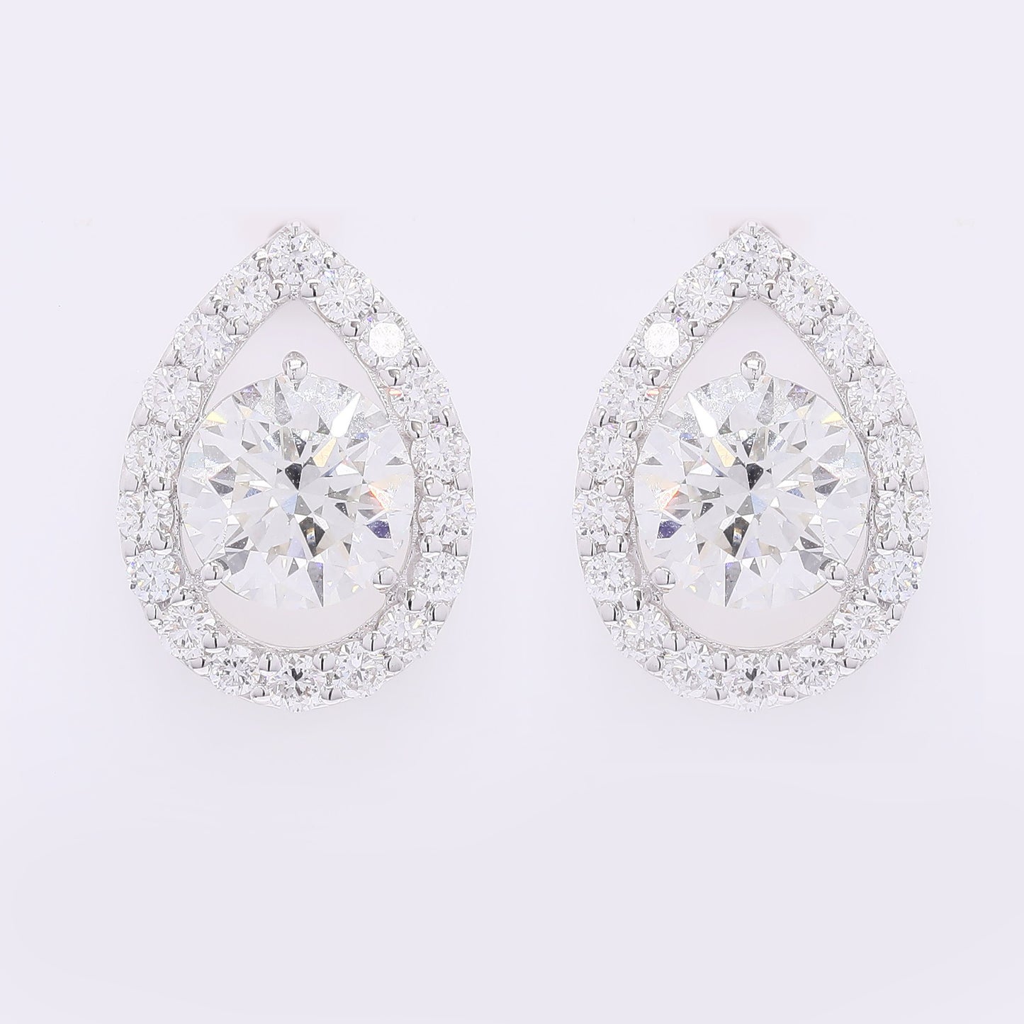 3.79 Carats Lab Grown Diamond 14K Gold Earrings