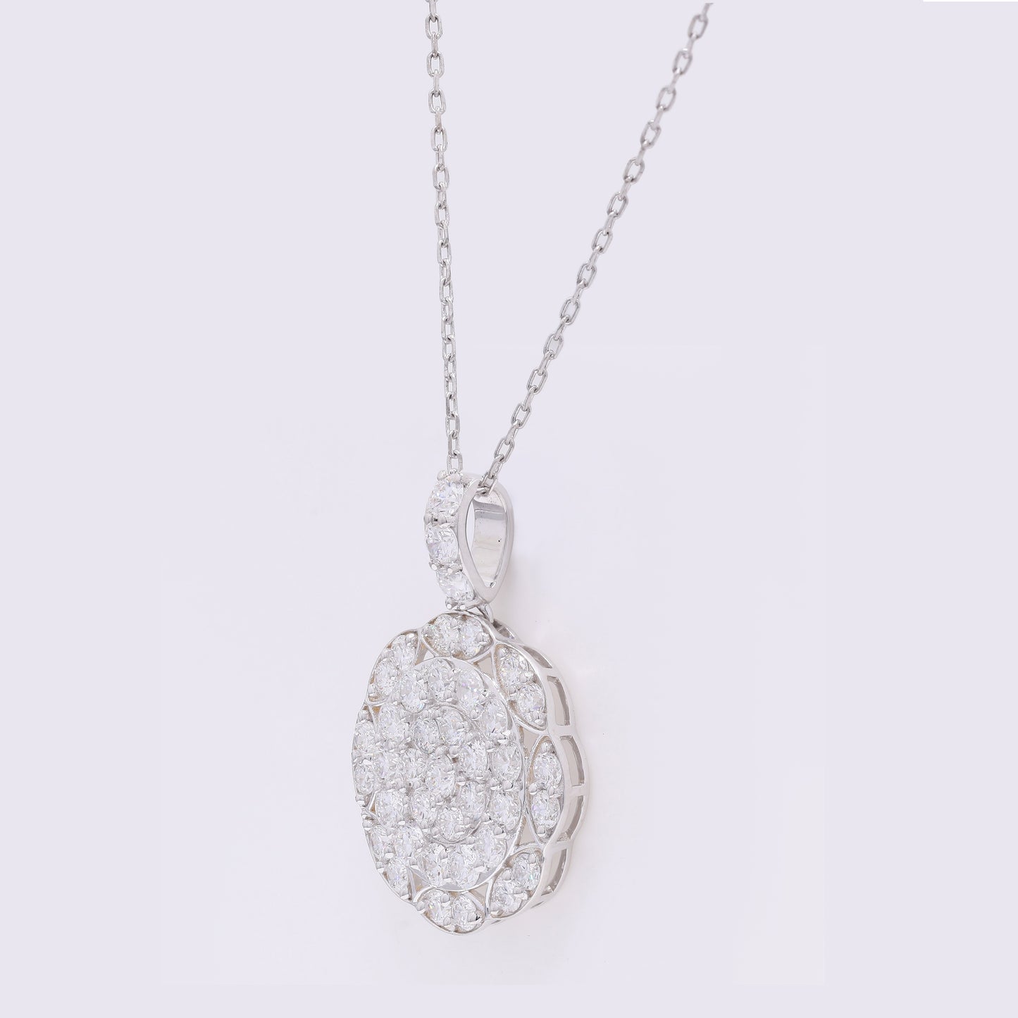 2.15 Carats Lab Grown Diamond 14K Gold Pendant