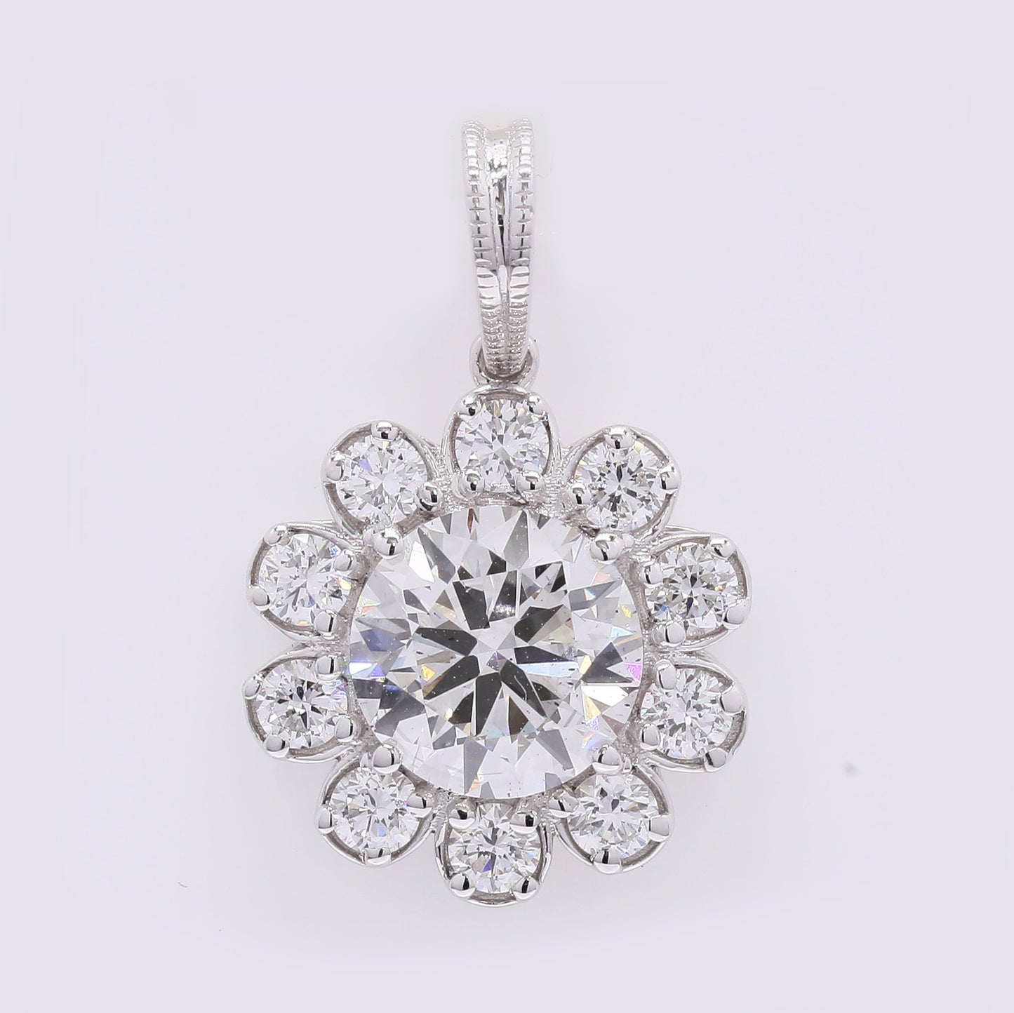 2.05 Carats Lab Grown Diamond 14K Gold Pendant