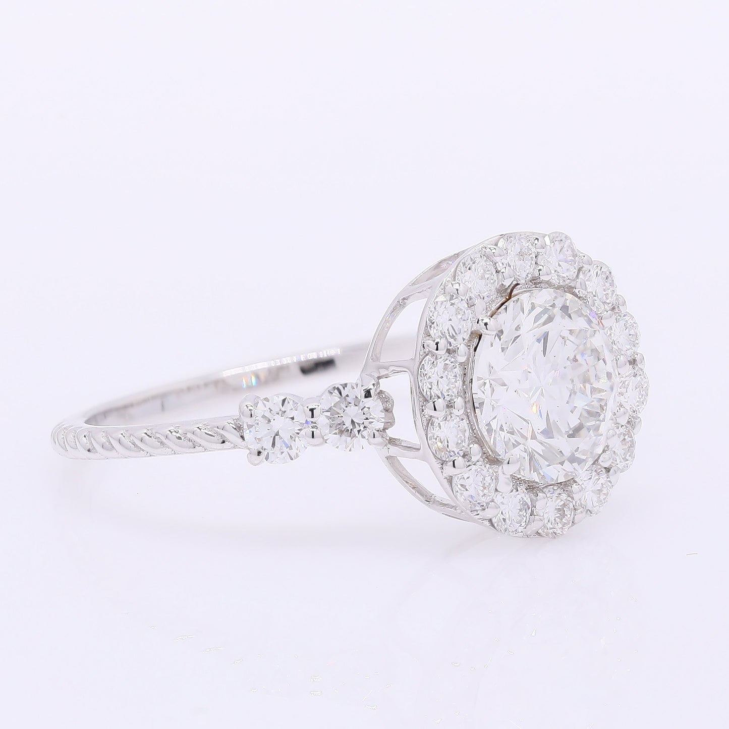 2.03 Carats Lab Grown Diamond 14K Gold Ring