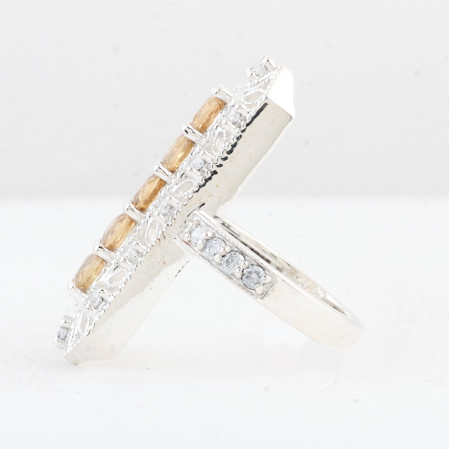 2.42 Ct Round Citrine 925 Sterling Silver Ring