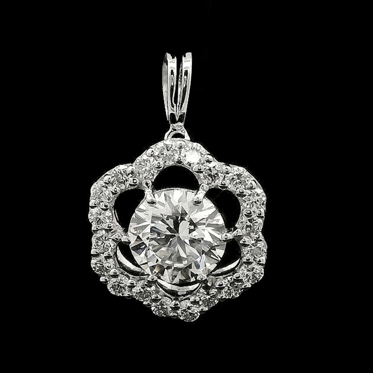 2.15 Carats Lab Grown Diamond 14K Gold Pendant
