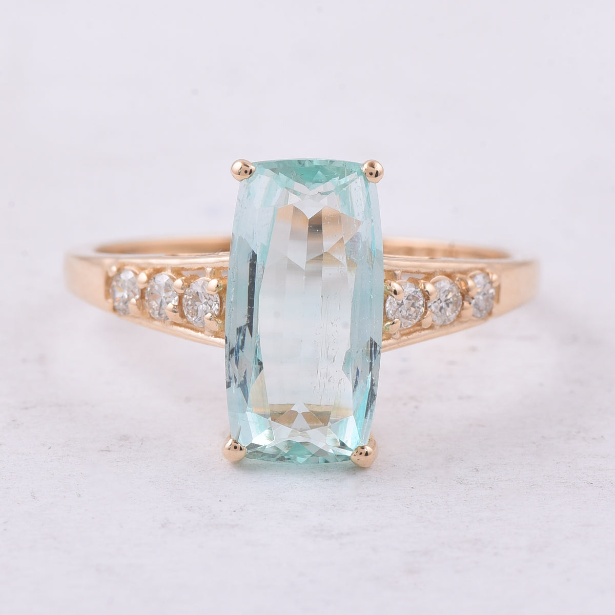 2.48 Ct Cushion Natural Emerald 14K Gold Ring