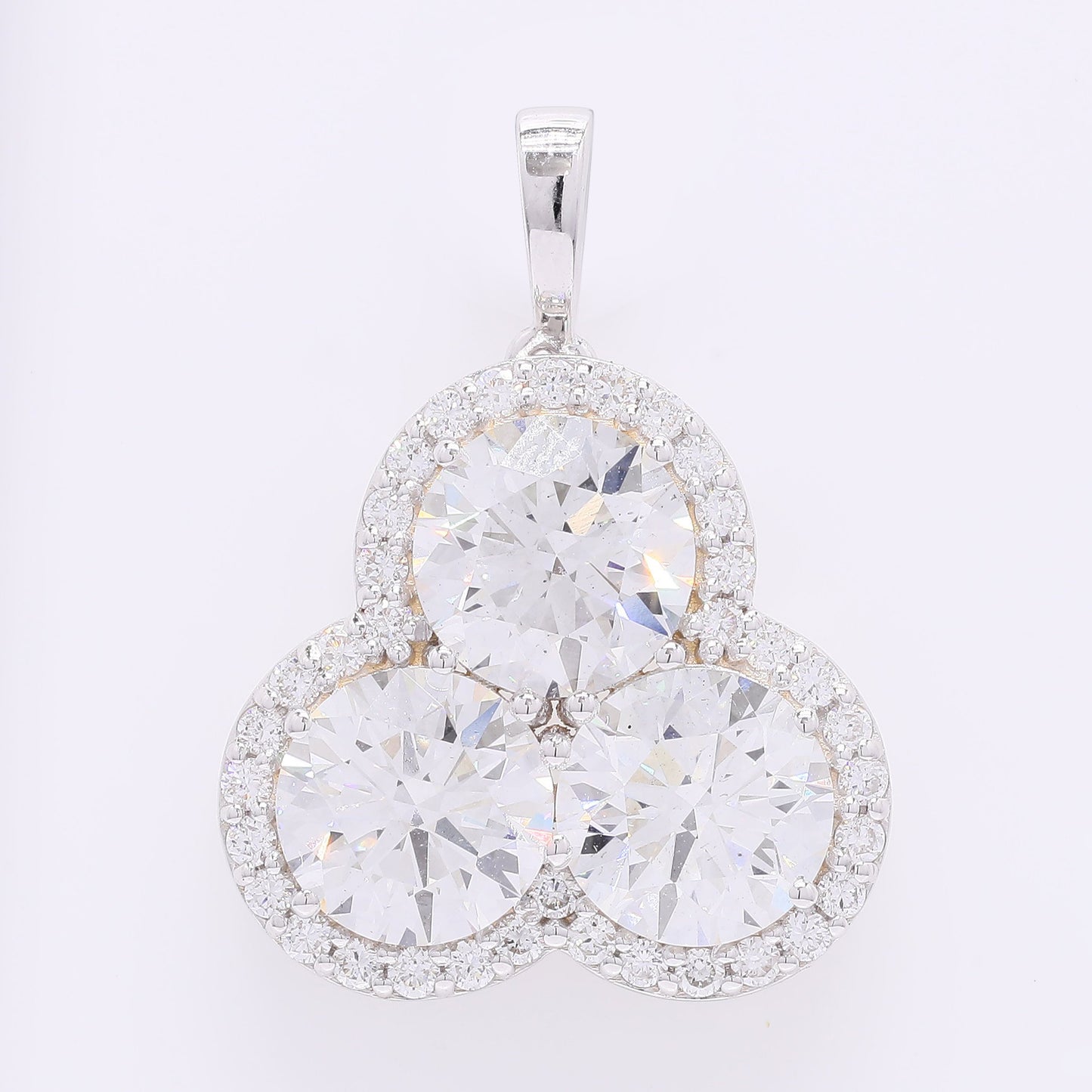 5.55 Carats Lab Grown Diamond 14K Gold Pendant