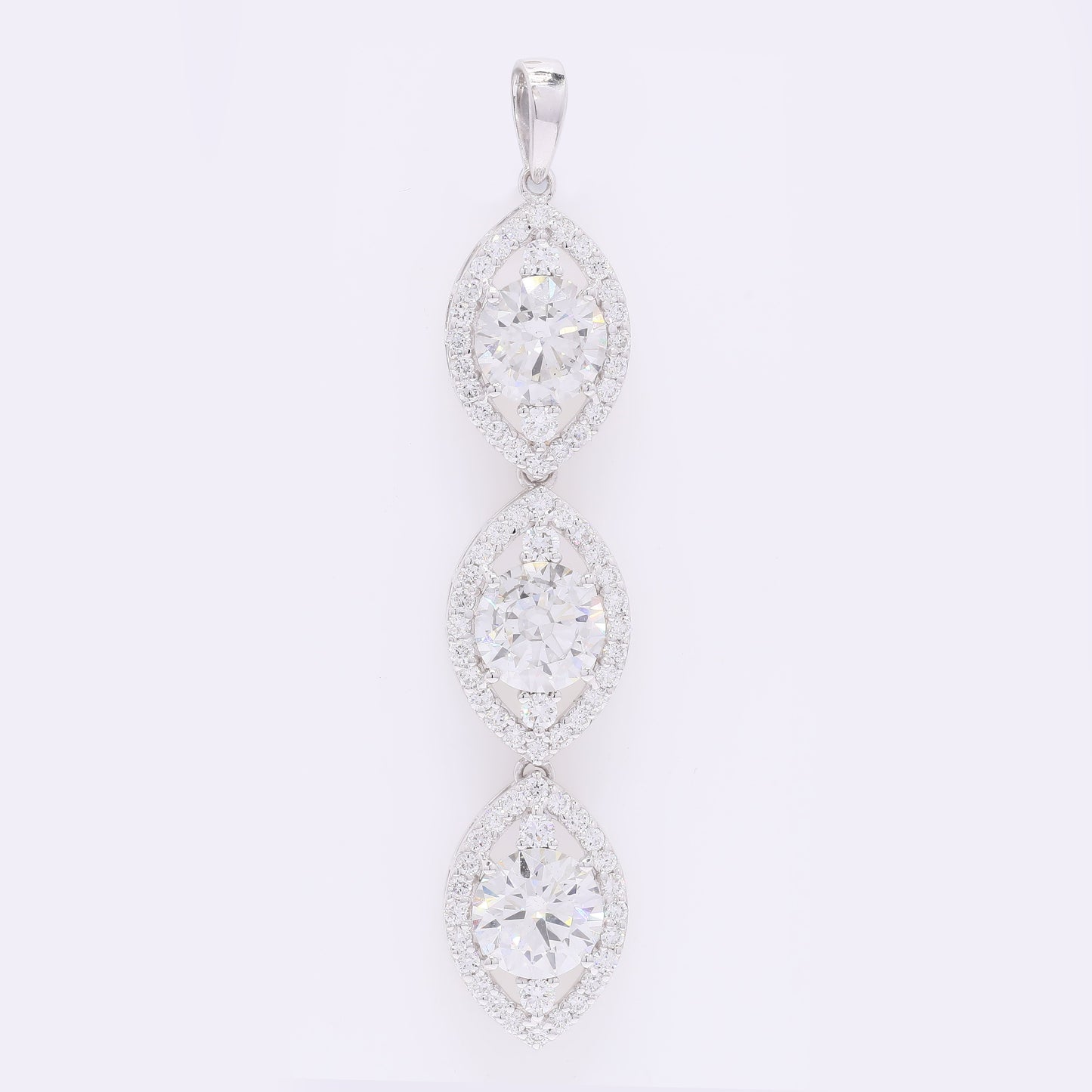 5.75 Carats Lab Grown Diamond 14K Gold Pendant