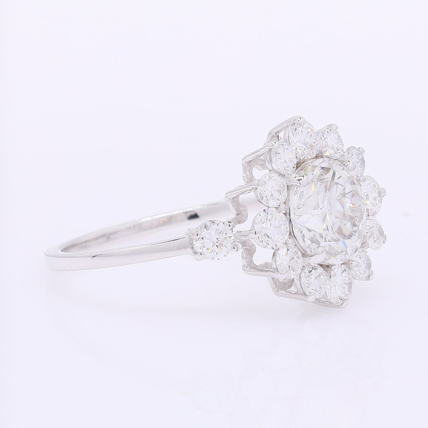 2.05 Carats Lab Grown Diamond 14K Gold Ring