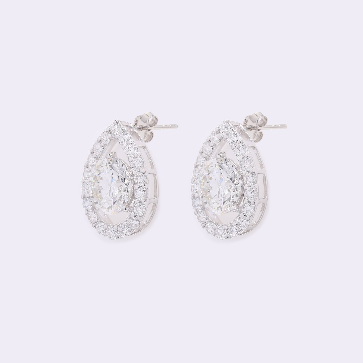 3.79 Carats Lab Grown Diamond 14K Gold Earrings