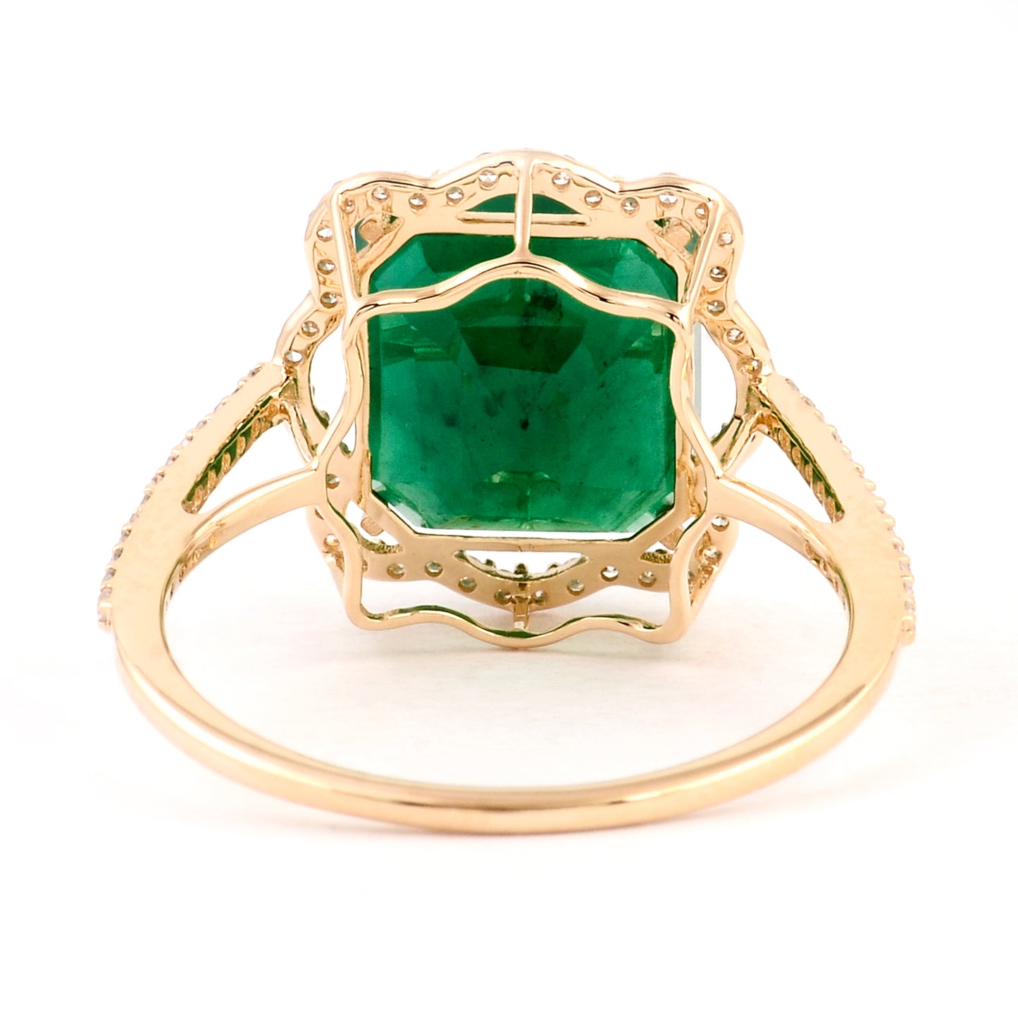 4.62 Ct Natural Beryl Emerald 14K Gold Ring