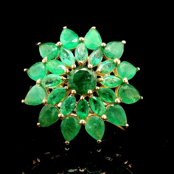 2.73 Ct Round Emerald 14K Gold Ring
