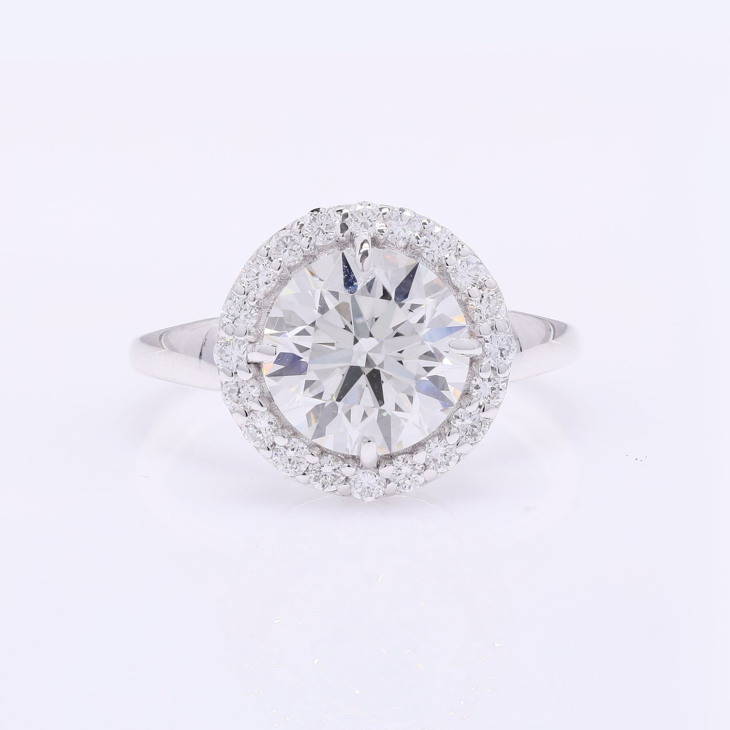 3.19 Carats Lab Grown Diamond 14K Gold Ring