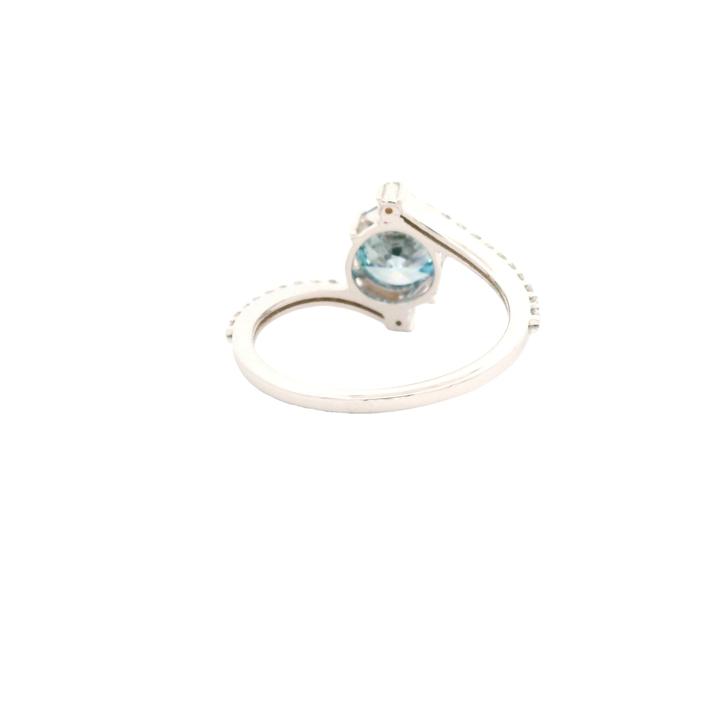 1.79 Carats Blue Lab Grown Diamond 14K Gold Ring