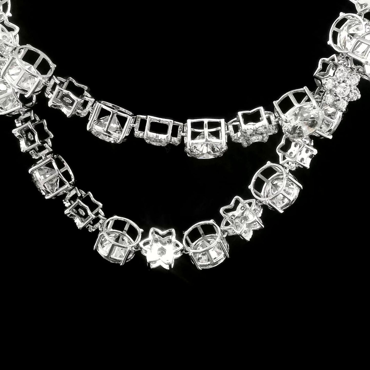 52.91 Ct Round Lab Grown Diamond 14K Gold Necklace