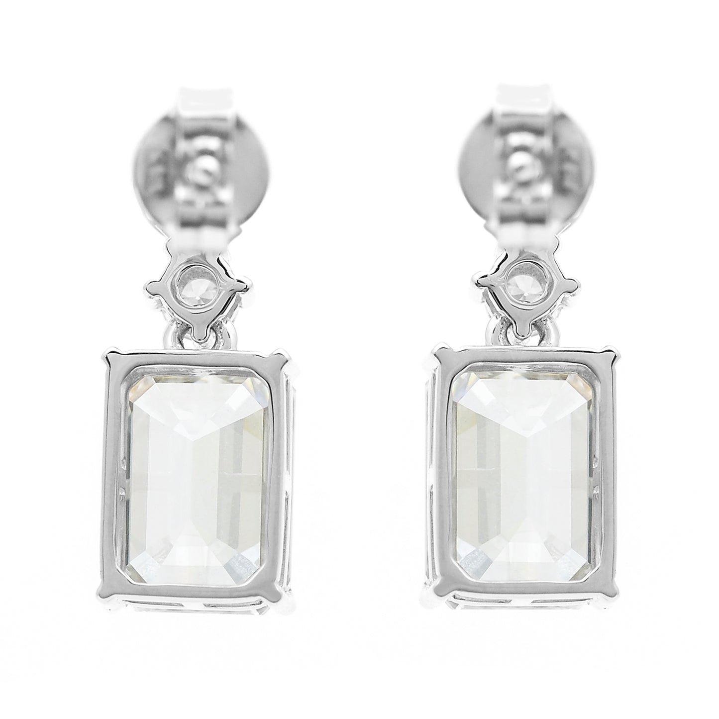 4.42 Carats Lab Grown Diamond 14K Gold Earrings