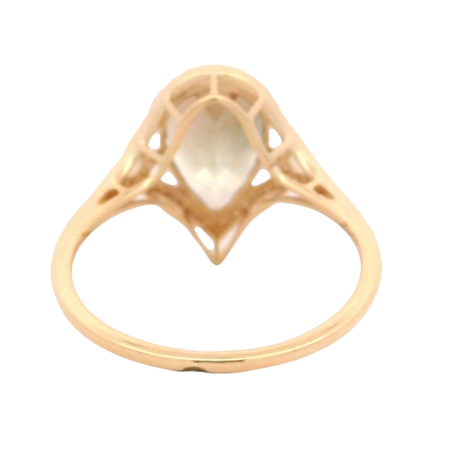 2.53 Ct Pear Oregon Sunstone 14K Gold Ring