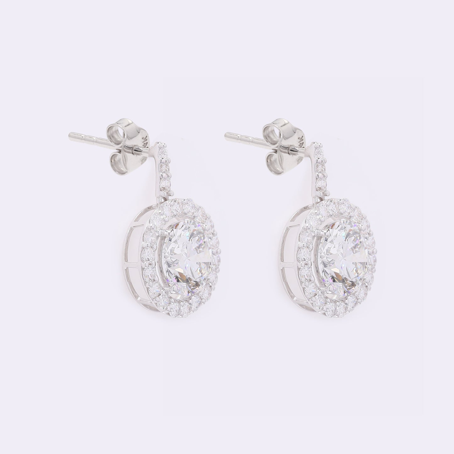 5.14 Carats Lab Grown Diamond 14K Gold Earrings