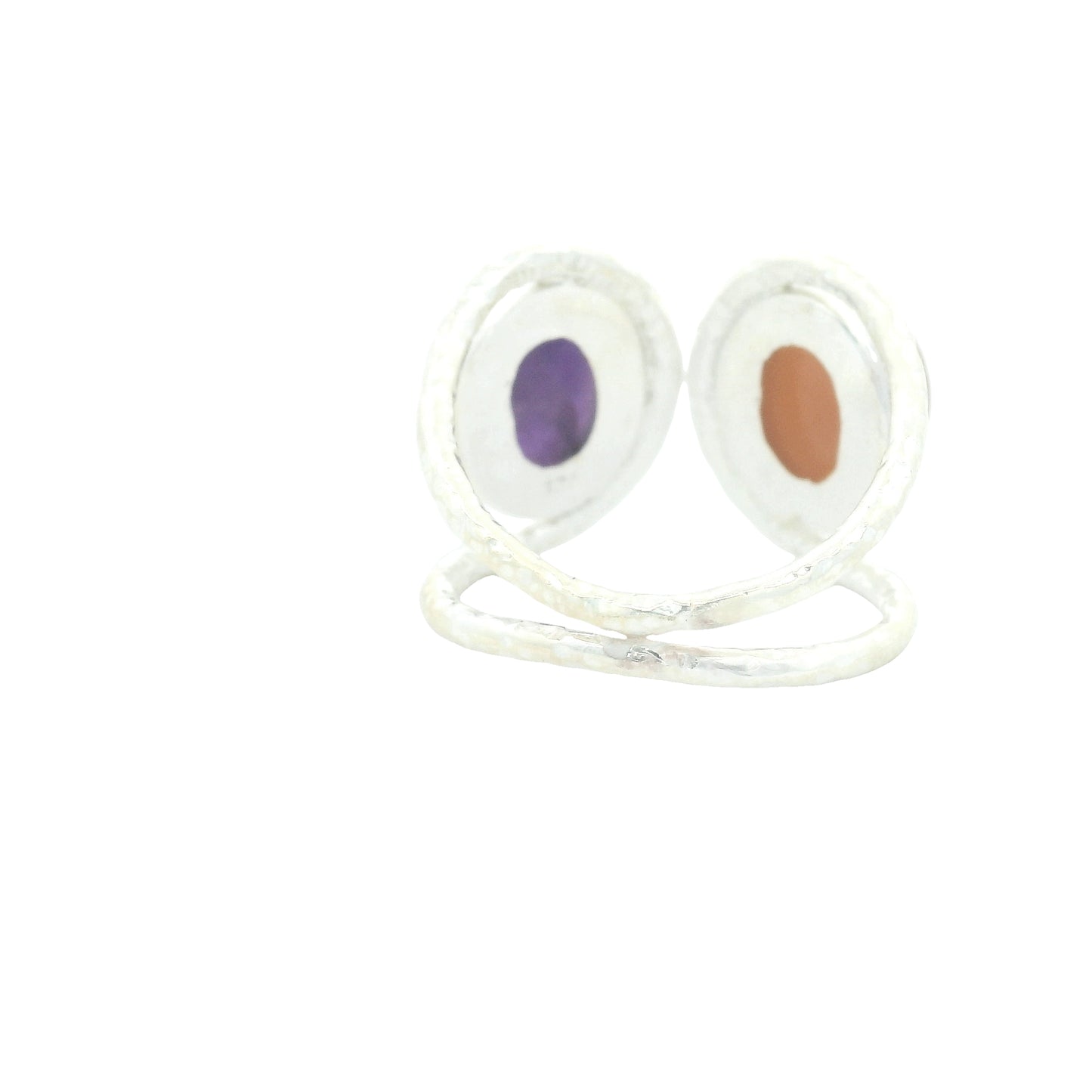 13.05 Ct Amethyst, Moonstone 925 Sterling Silver Ring