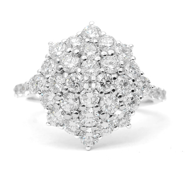 2.10 Carats Lab Grown Diamond 14K Gold Ring