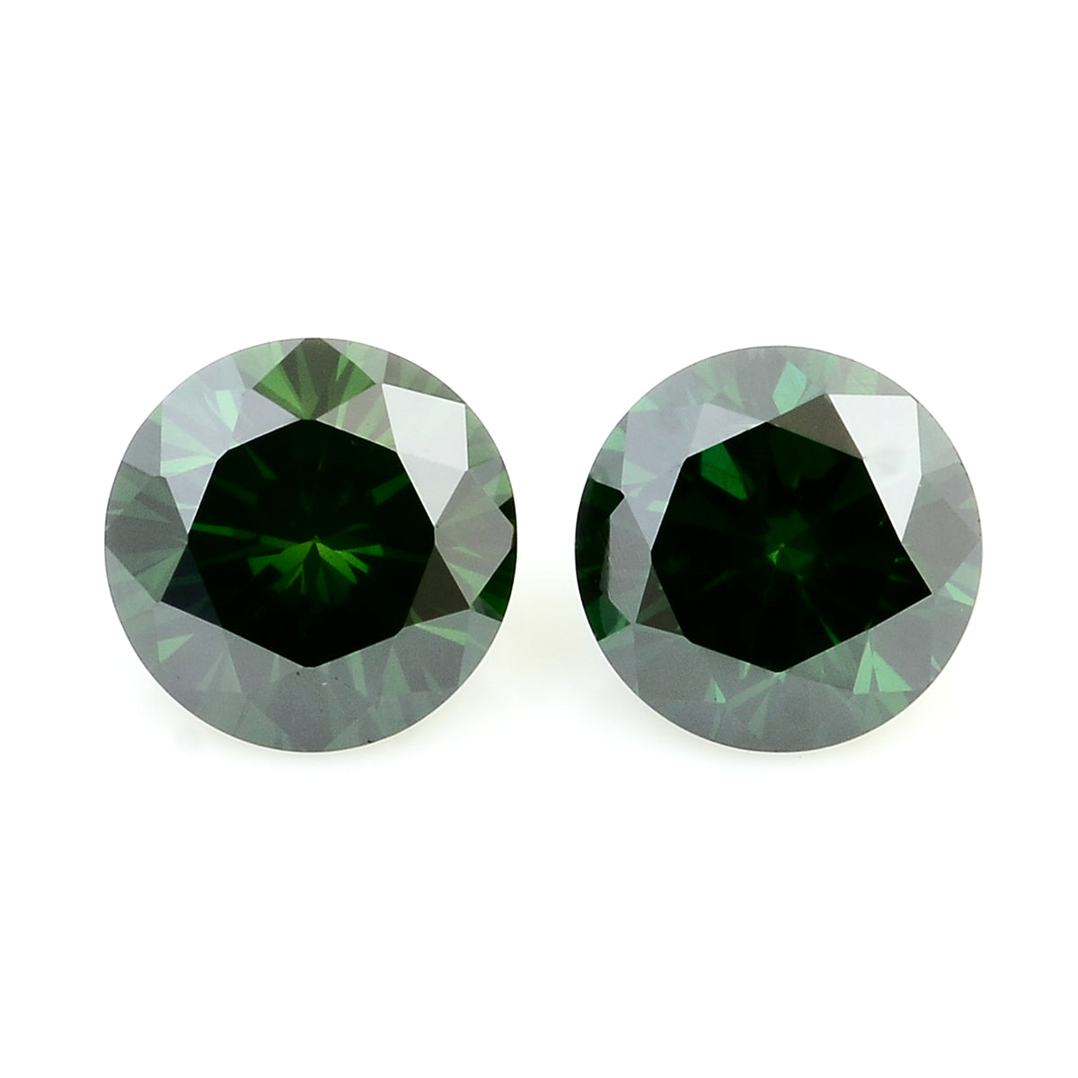 0.42 Green Diamond Round Loose Gemstone