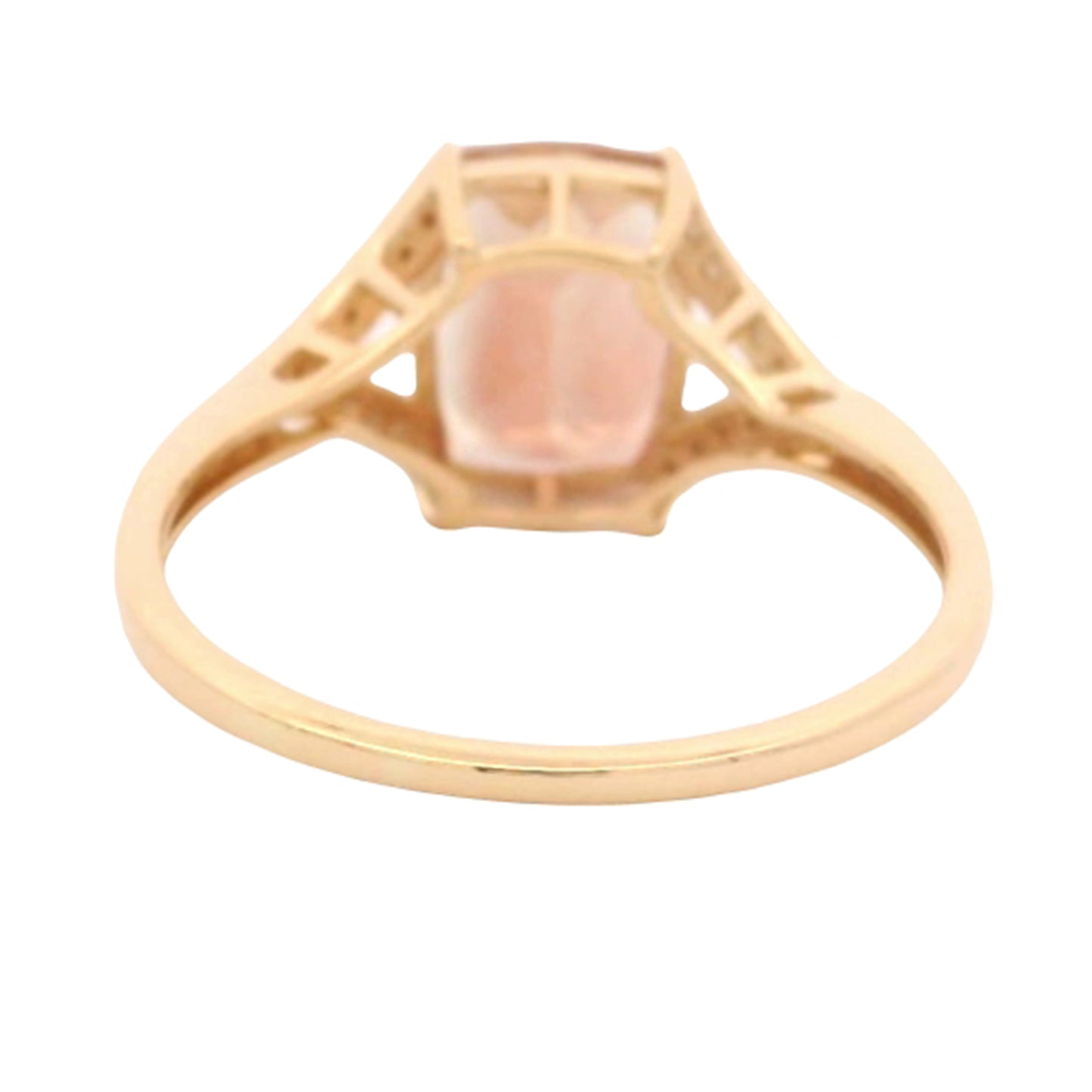2.32 Ct Cushion Oregon Sunstone 14K Gold Ring