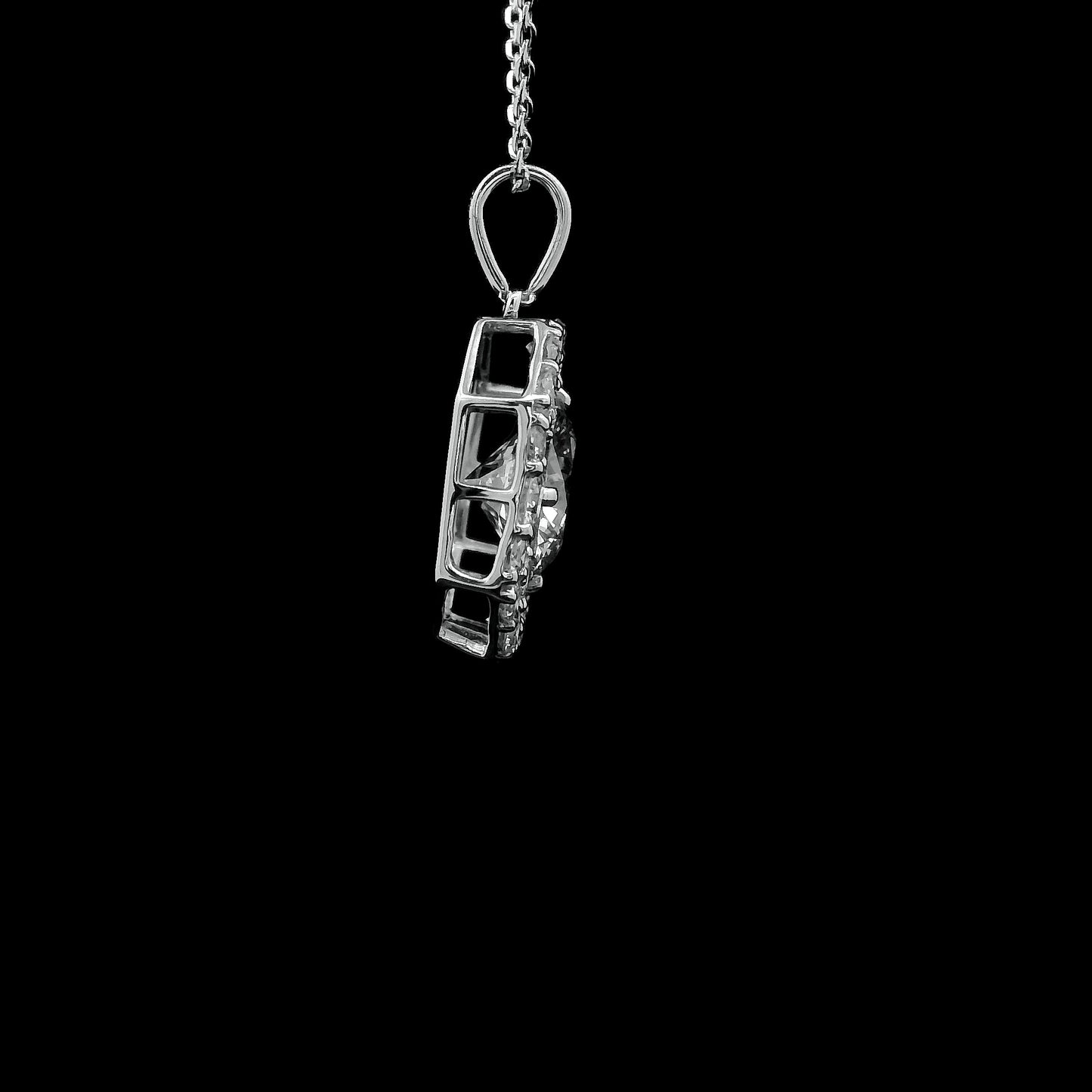 2.54 Carats Lab Grown Diamond 14K Gold Pendant